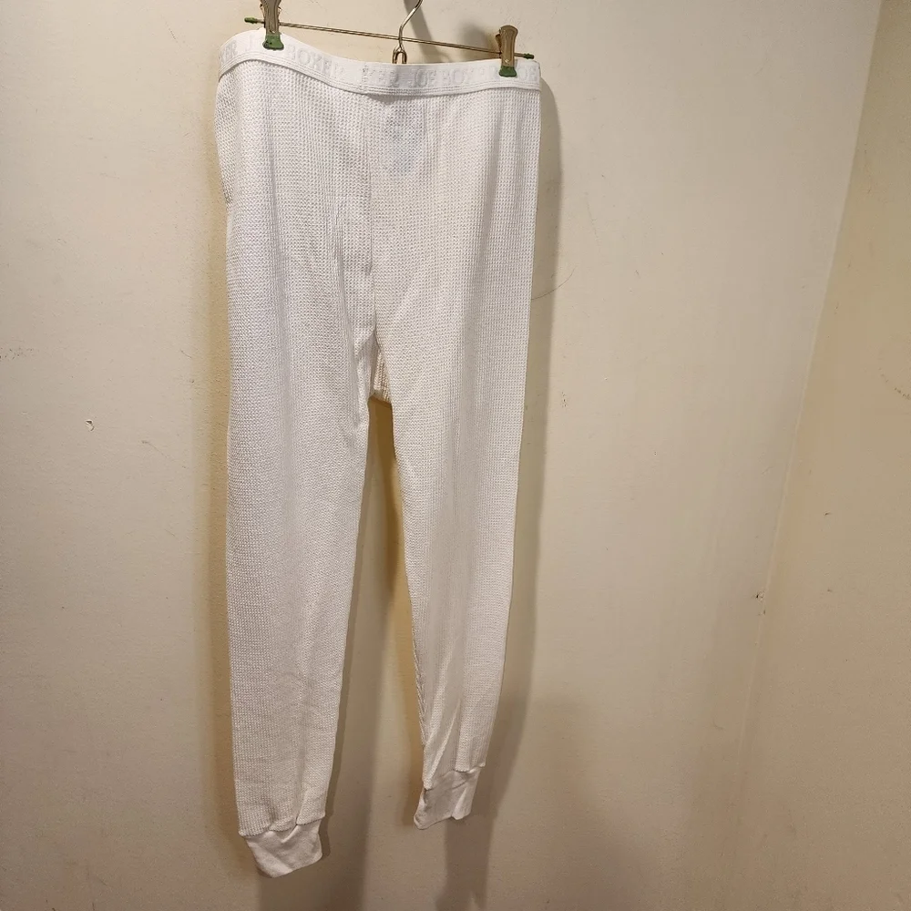 Joe Boxer Men's Off White Thermal Pants size L